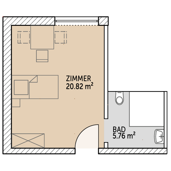 Panoramazimmer in der Senioren Wohngemeinschaft Chamerau